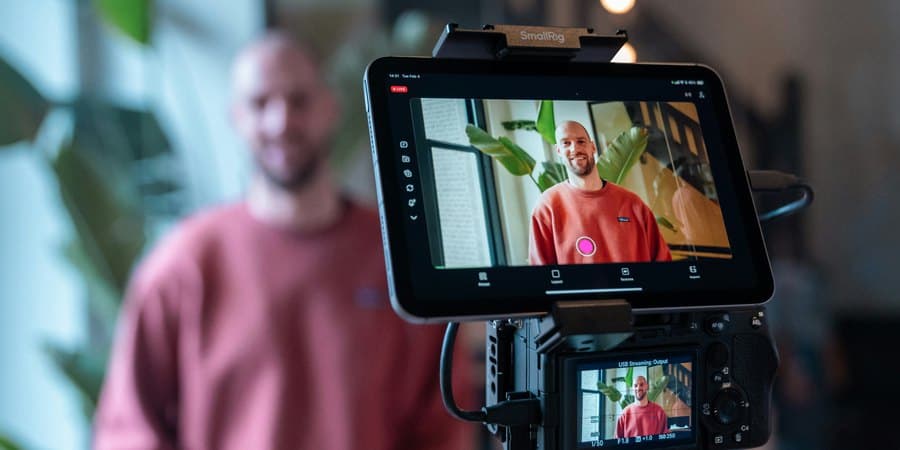 Creator filming a sponsored video